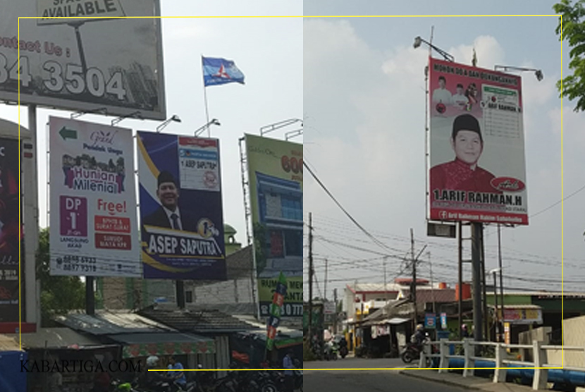 Masa Tenang Pemilu, APK Caleg Masih Marak dan Belum Dirapihkan 