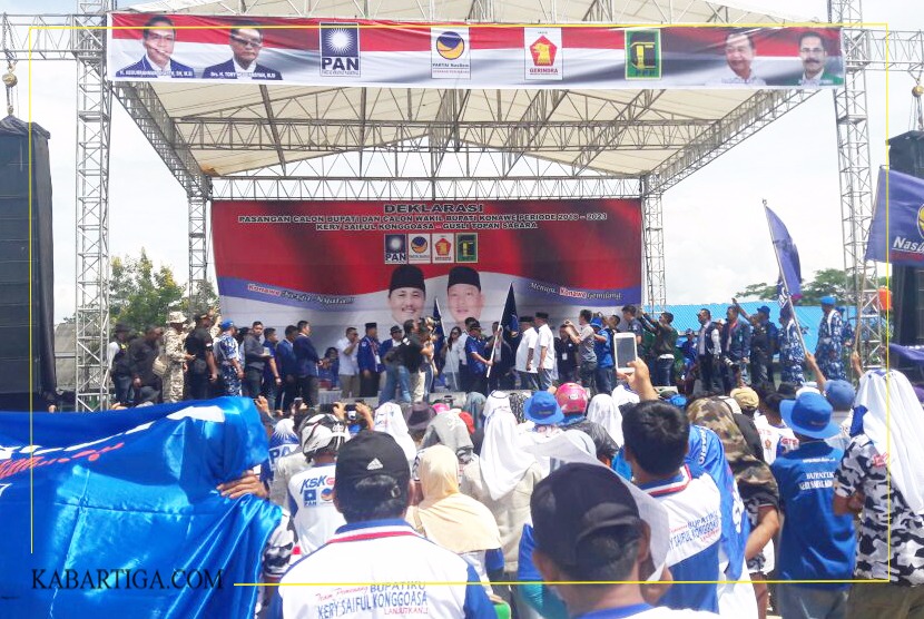 Usai Deklarasi, Paslon KSK-GTS Bergerak Menuju KPUD Konawe