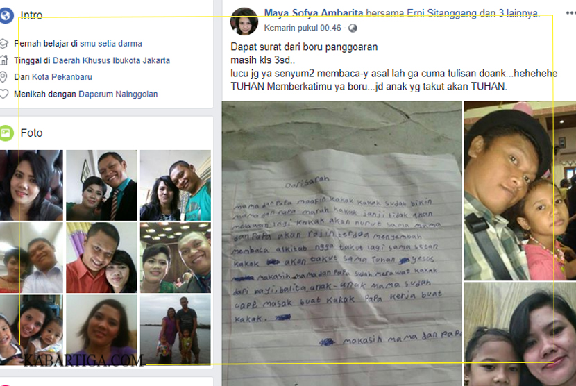 Surat Terakhir Sarah Untuk Maya, Sebelum Dibunuh 