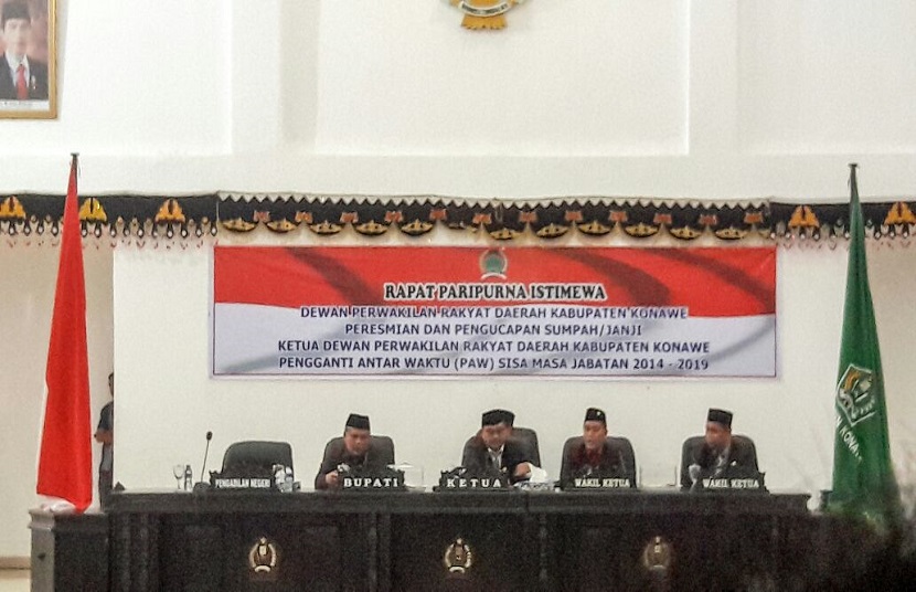 Tampuk Pimpinan Ketua DPRD Kabupaten Konawe Berganti 