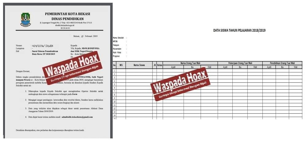 Surat Palsu Dinas Pendidikan Kota Bekasi Hantui Sekolah